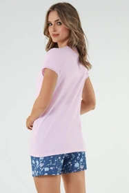 Italian Fashion Tulip kr.r. kr.sp. Nocna piżama, róż/druk