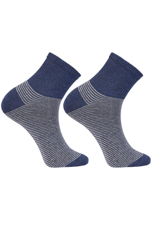 Moraj CSM200-073 Skarpety za kostkę, patt 3-blue/grey