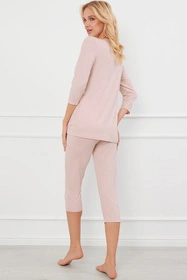 Italian Fashion Puntini r.3/4 sp.3/4 Nocna piżama, druk/róż pudrowy