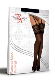 Beauty Night Romance BN6542 Wyrób pończoszniczy pończochy do pasa, black
