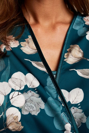 Italian Fashion Scarlet kr.r. Nocna szlafrok, druk/zielony