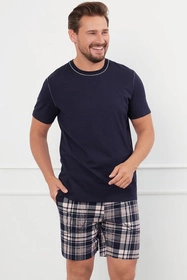 Italian Fashion Edwin kr.r. kr.sp. Nocna piżama, granat/druk