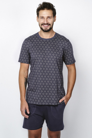 Italian Fashion Ricardo kr.r. kr.sp. Nocna pi�ama, druk/granat