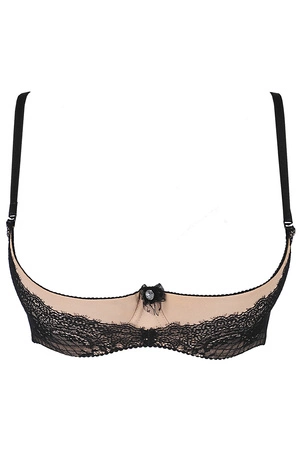 Axami V-9891 Biustonosz półbiustonosz, beżowo-czarny