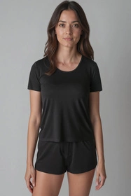 Vivisence 2042 Nocna komplet koszulka + szorty, czarny