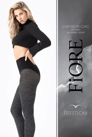 Fiore Chevron Chic 60 DEN G6076 Wyrób pończoszniczy rajstopy, melange