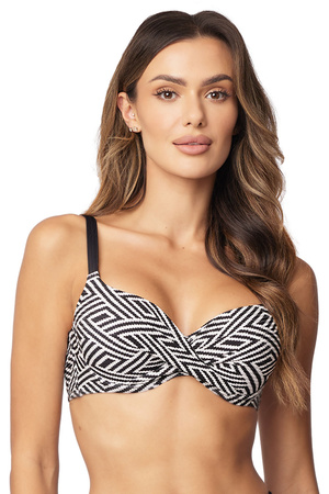 Vivisence 3222 Kostium k�pielowy biustonosz push-up, czarno-bia�y