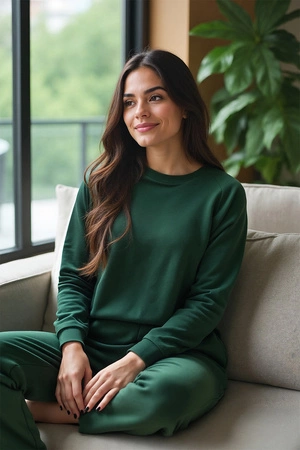 Vivisence 9004 Bluza nierozpinana, zielony