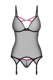 Obsessive Novenes corset & thong Gorset sexy, black