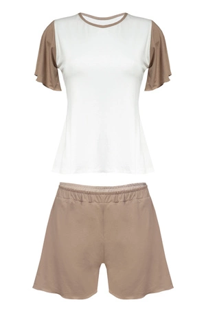 Dkaren Alana Nocna komplet koszulka + szorty, cappuccino