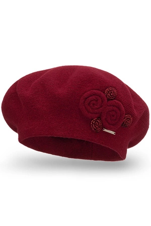 Vivisence 7037 Nakrycie głowy beret, bordowy
