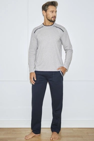 Italian Fashion Zbyszek dł.r. dł.sp. Nocna piżama, melanż/granat