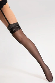 Fiore Luxe 15 DEN O4100 Wyrób pończoszniczy pończochy do pasa, black