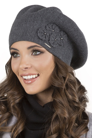 Vivisence 7006 Nakrycie g�owy beret, ciemnoszary