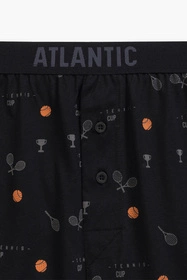 Atlantic 2MBX-052 2-pak Majtki bokserki, czarny/niebieski