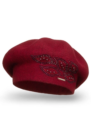 Vivisence 7051 Nakrycie głowy beret, bordowy