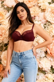 Vivisence 1020 Biustonosz półusztywniany, bordowy