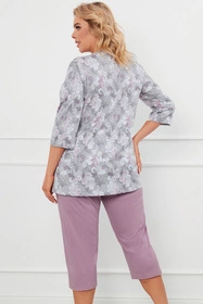 Italian Fashion Ardila r.3/4 sp.3/4 Nocna piżama, druk/wrzos