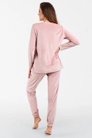 Italian Fashion Akara dł.r. dł.sp. Dres homewear, pudrowy róż