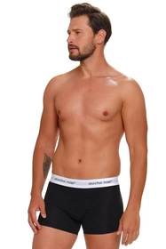 Doctor Nap BOX.5277 3-pack Majtki bokserki, black/melange/red