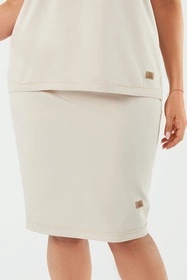 Italian Fashion Stella midi Spódnica dresowa, beż