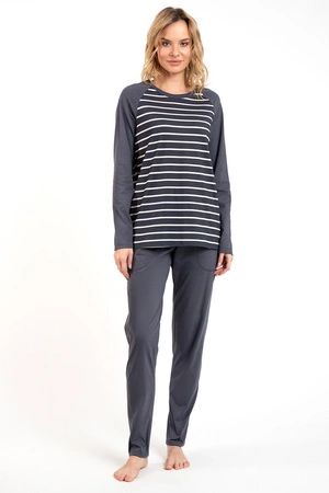 Italian Fashion Oda dł.r. dł.sp. Nocna piżama, grafit