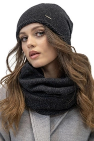 Vivisence 7087 Nakrycie głowy czapka, czarny melanż