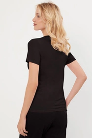 Italian Fashion Szyk kr.r. Bluzka klasyczna, czarny