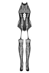 Obsessive Bodystocking F240 Body bodystocking, czarny