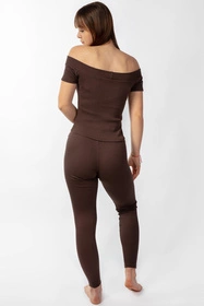 Dkaren Bayo-Kpl Komplet legginsy + bluzka, czekolada