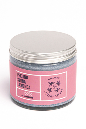 Mydlarnia Cztery Szpaki Peeling Słona Lawenda Do ciała peeling, naturalny