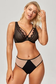 Azal Róża KR Biustonosz miękki, czarny