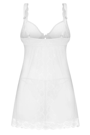 Obsessive Weddya babydoll & thong Nocna komplet koszulka + stringi, white