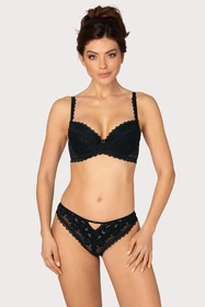 Róża Gizela Biustonosz push-up, czarny
