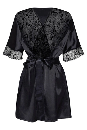 Beauty Night Delight dressing gown BN6628 Nocna peniuar, black
