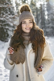 Vivisence 7016S Szalik lub apaszka szalik, beżowy