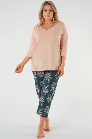 Italian Fashion Julietta r.3/4 sp.7/8 Nocna piżama, łosoś/druk