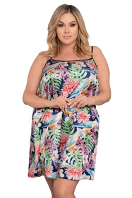 Italian Fashion Polinezja ws.r. Nocna koszulka, druk/granat