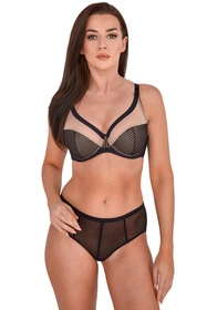 Gaia 1211 Kim Biustonosz półusztywniany, czarno-beżowy