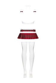 Obsessive Schooly Nocna sexy kostium, biało-czerwony