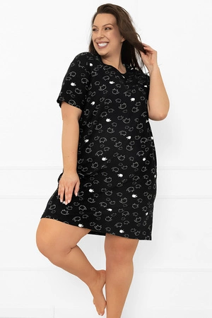 Italian Fashion Bonnie kr.r. Nocna koszula, druk/czarny