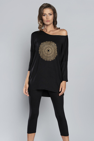 Italian Fashion Mandala r.3/4 sp.3/4 Nocna pi�ama, czarny