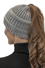 Vivisence 7075 Nakrycie głowy czapka z otworem na kucyk, jasnoszary