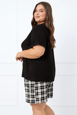 Italian Fashion Klara kr.r. kr.sp. Nocna piżama, czarny/druk