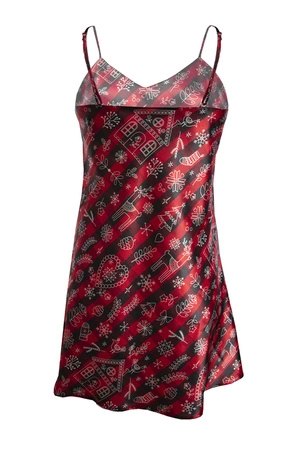 Dkaren DK-HK-012 Nocna koszulka, czerwono-czarny