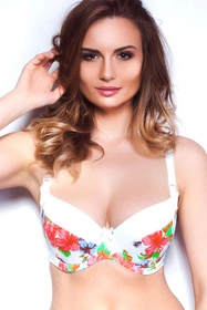 Kostar MM60 Biustonosz do karmienia, biały kwiaty