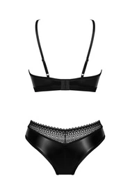 Obsessive Norides 2-pcs set Nocna komplet biustonosz + figi, czarny