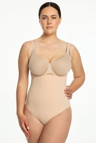 Julimex 419 Seamless Body Open Bust Body wyszczuplające, beżowy