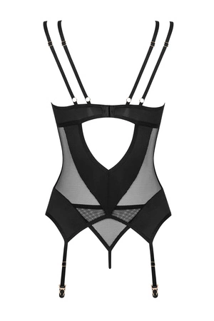Obsessive Nesari corset Gorset sexy, czarny