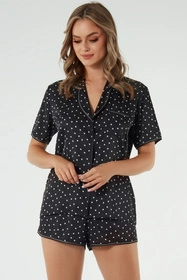 Italian Fashion Ria kr.r. kr.sp. Nocna piżama, druk/czarny